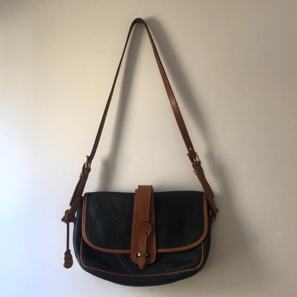 Vintage Dooney & Bourke Black Leather Bag